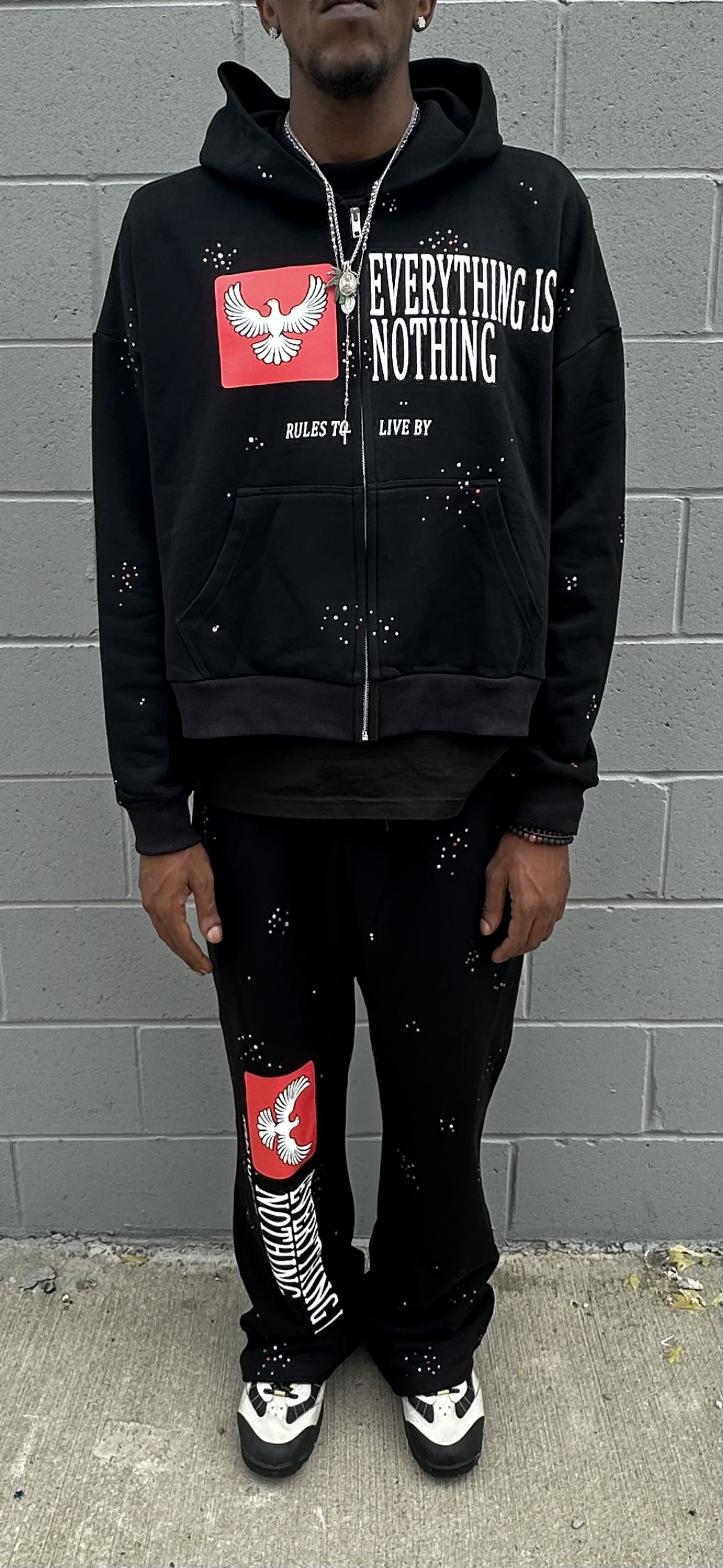 "Faith Rules" Rhinestone Sweatpants