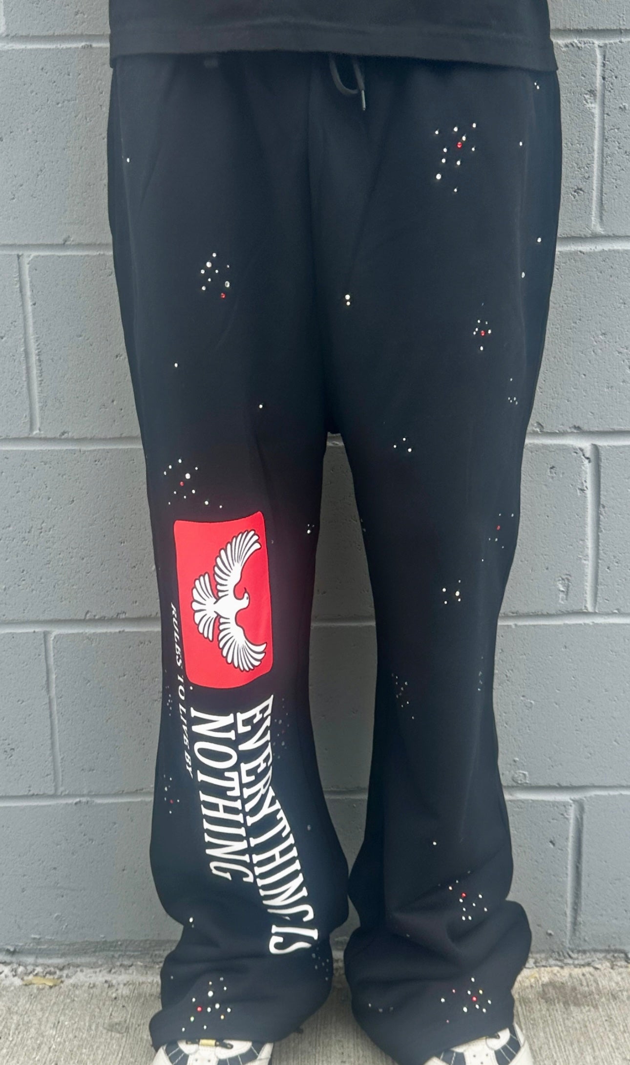"Faith Rules" Rhinestone Sweatpants