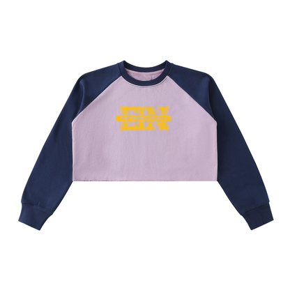"GO EIN" WMNS CROP SWEATER