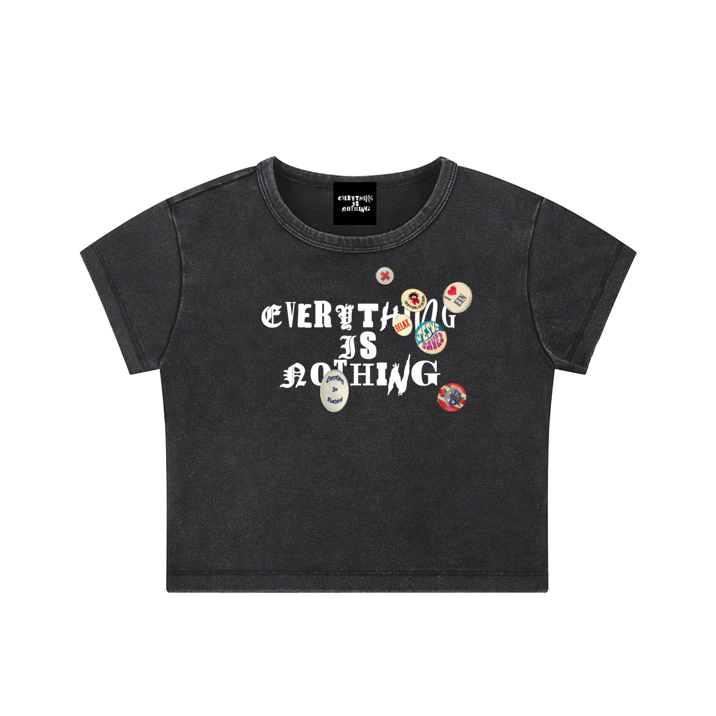 "EIN WMNS PINS CROP TEE"