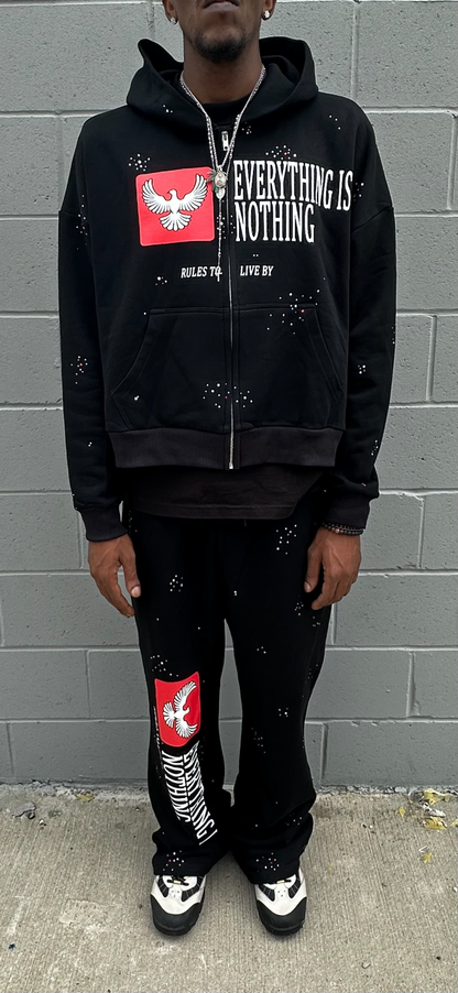"Faith Rules"  Rhinestone Sweatpants