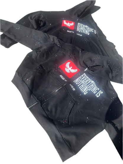 "Faith Rules"  Rhinestone Hoodie