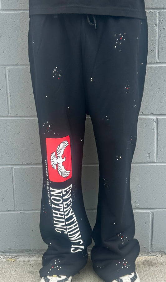 "Faith Rules"  Rhinestone Sweatpants