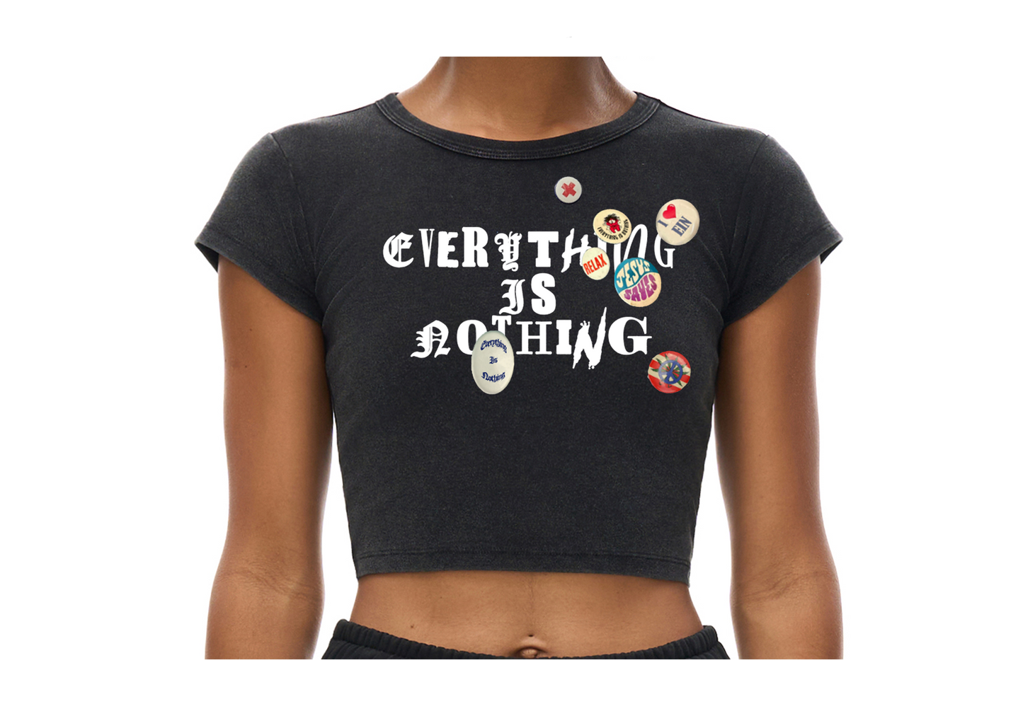 "EIN WMNS PINS CROP TEE"